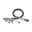 Cabo SAS Adaptec mSASx4 (SFF-8087) to SATA (4)x1 with sideband (SFF-8448), para conectar uma controladora SATA/SAS (SFF-8087) para discos SATA ou a um backplane SATA/SAS, PN: 2247100-R