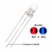 C-4-153 LED 3mm vermelho e azul clear catodo comum (usado em nobreal SMS e outros) | LED 3mm vermelho e azul clear catodo comum (usado em nobreal SMS e outros) LED 3mm vermelho e azul clear catodo comum (usado em nobreal SMS e outros)