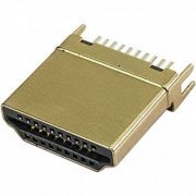 CNHDMI180 Conector HDMI macho 19 pinos 180 graus para solda | Conector HDMI macho 19 pinos 180 graus para solda Conector HDMI macho 19 pinos 180 graus para solda