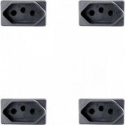 FK-507-1-1PR Tomada de embutir 3 pinos 10A 250V Fernik (Kit 4x) Cor preto - Fabricante Fernik | Tomada de embutir 3 pinos 10A 250V Fernik (Kit 4x) Cor preto - Fabricante Fernik Tomada de embutir 3 pinos 10A 250V Fernik (Kit 4x) Cor preto - Fabricante Fernik