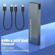 HY2071 Case externo USB para SSD M.2 SATA e NVMe Conexão USB 3.1 e Tipo-C com suporte M e M B Key Compatível com And | Case externo USB para SSD M.2 SATA e NVMe Conexão USB 3.1 e Tipo-C com suporte M e M B Key Compatível com And Case externo USB para SSD M.2 SATA e NVMe Conexão USB 3.1 e Tipo-C com suporte M e M B Key Compatível com And