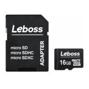 LB-CM16/B Leboss cartão de memória Micro SD 16GB Classe 10 UHS-1 Acompanha adaptador SD | Leboss cartão de memória Micro SD 16GB Classe 10 UHS-1 Acompanha adaptador SD Leboss cartão de memória Micro SD 16GB Classe 10 UHS-1 Acompanha adaptador SD