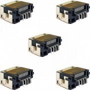 20R-15008G-C9D2 5x Jack RJ45 femea 8P solda SMD em PCB | 5x Jack RJ45 femea 8P solda SMD em PCB 5x Jack RJ45 femea 8P solda SMD em PCB