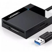 Ugreen Leitor de Cartão 4 em 1 USB 3.0 5Gbps compatível com Micro SD(TF), SD, CF e MS