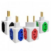 48538 Adaptador plug benjamim cubo 4x1 10/20A AC 1 entrada 10A para 3 saídas de 10A e 1x 20A | Adaptador plug benjamim cubo 4x1 10/20A AC 1 entrada 10A para 3 saídas de 10A e 1x 20A Adaptador plug benjamim cubo 4x1 10/20A AC 1 entrada 10A para 3 saídas de 10A e 1x 20A