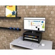9768 Stalo suporte para monitor com 3 prateleiras preto | Stalo suporte para monitor com 3 prateleiras preto Stalo suporte para monitor com 3 prateleiras preto