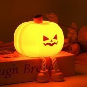 AKL-L022 Luminária cabeça de abóbora silicone recarregável suporte smartphone, 3 níveis de iluminação | Luminária cabeça de abóbora silicone recarregável suporte smartphone, 3 níveis de iluminação Luminária cabeça de abóbora silicone recarregável suporte smartphone, 3 níveis de iluminação