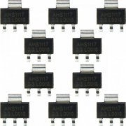 AMS1117-3.3V 10x Regulador de Tensão AMS1117-3.3V 1A SOT-223 Regulador de tensão entrada até 15V / Saída 3.3V 1A | 10x Regulador de Tensão AMS1117-3.3V 1A SOT-223 Regulador de tensão entrada até 15V / Saída 3.3V 1A 10x Regulador de Tensão AMS1117-3.3V 1A SOT-223 Regulador de tensão entrada até 15V / Saída 3.3V 1A