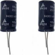 B43851-A9107-M-KIT2 Capacitor eletrolitico EPCOS 100uF 400V (Kit 2x) | Capacitor eletrolitico EPCOS 100uF 400V (Kit 2x) Capacitor eletrolitico EPCOS 100uF 400V (Kit 2x)