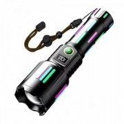 BM-8541 Lanterna tática LED canhão recarregável USB-C Bateria e adaptador pilhas AAA | Lanterna tática LED canhão recarregável USB-C Bateria e adaptador pilhas AAA Lanterna tática LED canhão recarregável USB-C Bateria e adaptador pilhas AAA