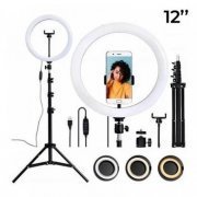 BM-L04 Ring Light LED 12 polegadas com tripé 2.1 metros LED 24W 3200K à 5800K com alimentação via cabo USB | Ring Light LED 12 polegadas com tripé 2.1 metros LED 24W 3200K à 5800K com alimentação via cabo USB Ring Light LED 12 polegadas com tripé 2.1 metros LED 24W 3200K à 5800K com alimentação via cabo USB