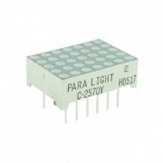 C-2570Y Matrix de pontos 5X7 Catodo comum - LED amarelo Matrix de LED 5x7 | Matrix de pontos 5X7 Catodo comum - LED amarelo Matrix de LED 5x7 Matrix de pontos 5X7 Catodo comum - LED amarelo Matrix de LED 5x7