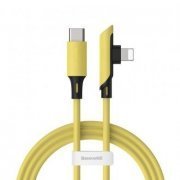 CATLDC-A0Y Baseus cabo USB-C para lightning Colourful Elbow 1.2 metros amarelo 18W | Baseus cabo USB-C para lightning Colourful Elbow 1.2 metros amarelo 18W Baseus cabo USB-C para lightning Colourful Elbow 1.2 metros amarelo 18W