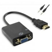 CC-HV100 Exbom Conversor HDMI para VGA Femea com Áudio P2/P2, Saída 1080p, 24 centímetros | Exbom Conversor HDMI para VGA Femea com Áudio P2/P2, Saída 1080p, 24 centímetros Exbom Conversor HDMI para VGA Femea com Áudio P2/P2, Saída 1080p, 24 centímetros