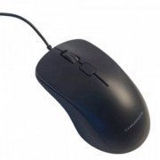 Chinamate Mouse Óptico USB 1000 DPI com fio preto formato ambidestro