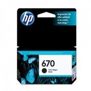 CZ113AB Cartucho de tinta HP 670 preto 7.5ML rendimento aproximado de 250 paginas | Cartucho de tinta HP 670 preto 7.5ML rendimento aproximado de 250 paginas Cartucho de tinta HP 670 preto 7.5ML rendimento aproximado de 250 paginas