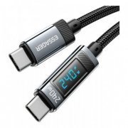 EXCTT3-HCA0G-P Essager cabo carregamento USB-C 240W com Display visor de carga e cabo reforçado em nylon de 2 metros | Essager cabo carregamento USB-C 240W com Display visor de carga e cabo reforçado em nylon de 2 metros Essager cabo carregamento USB-C 240W com Display visor de carga e cabo reforçado em nylon de 2 metros