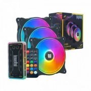 G-VR346K Revenger kit 3x fan 120mm RGB com controladora preto ARGB, com controle remoto | Revenger kit 3x fan 120mm RGB com controladora preto ARGB, com controle remoto Revenger kit 3x fan 120mm RGB com controladora preto ARGB, com controle remoto