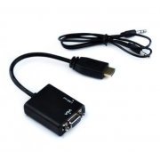HDMI-VGA Conversor HDMI Macho para VGA Femea HD 1080P cabo de audio | Conversor HDMI Macho para VGA Femea HD 1080P cabo de audio Conversor HDMI Macho para VGA Femea HD 1080P cabo de audio