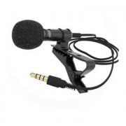 Microfone de Lapela Profissional 3.5mm Cabo com 1.5m de comprimento Mic omnidirecional Plug P3 para celular