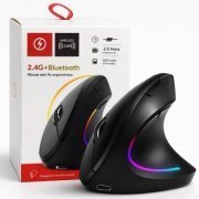 KA-612 Kapbom mouse vertical ergonômico wireless dual mode preto recarregável 2.4G Bluetooth | Kapbom mouse vertical ergonômico wireless dual mode preto recarregável 2.4G Bluetooth Kapbom mouse vertical ergonômico wireless dual mode preto recarregável 2.4G Bluetooth