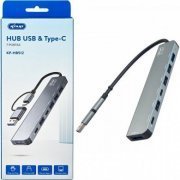 KP-HB512 Knup hub 7x1 USB 3.0/USB-C para 5x USB 3.0 2x USB-C taxa de transferência até 5Gbps | Knup hub 7x1 USB 3.0/USB-C para 5x USB 3.0 2x USB-C taxa de transferência até 5Gbps Knup hub 7x1 USB 3.0/USB-C para 5x USB 3.0 2x USB-C taxa de transferência até 5Gbps