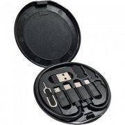 KP-HM045 Knup kit adaptadores USB-C USB-A Micro-USB Lightning chave abertura chip smartphone | Knup kit adaptadores USB-C USB-A Micro-USB Lightning chave abertura chip smartphone Knup kit adaptadores USB-C USB-A Micro-USB Lightning chave abertura chip smartphone