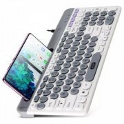 KP-TE126 Knup teclado TE126 com fio USB ABNT2 teclas arredondadas com slot de encaixe para celulares de até 6.8 polegad | Knup teclado TE126 com fio USB ABNT2 teclas arredondadas com slot de encaixe para celulares de até 6.8 polegad Knup teclado TE126 com fio USB ABNT2 teclas arredondadas com slot de encaixe para celulares de até 6.8 polegad