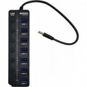 LEY-1840 Hub USB 7 portas USB 3.0 com interruptor liga/desliga entrada para fonte de alimentação 5V | Hub USB 7 portas USB 3.0 com interruptor liga/desliga entrada para fonte de alimentação 5V Hub USB 7 portas USB 3.0 com interruptor liga/desliga entrada para fonte de alimentação 5V