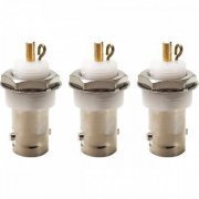 LF-11 Conector KLC BNC femea painel 50 Ohms reto (Kit 3x) kit com 3 unidades | Conector KLC BNC femea painel 50 Ohms reto (Kit 3x) kit com 3 unidades Conector KLC BNC femea painel 50 Ohms reto (Kit 3x) kit com 3 unidades