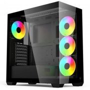 LV510BK Level gabinete gamer LV510 Mid Tower ATX 4 fans RGB preto lateral e frontal em vidro temperado | Level gabinete gamer LV510 Mid Tower ATX 4 fans RGB preto lateral e frontal em vidro temperado Level gabinete gamer LV510 Mid Tower ATX 4 fans RGB preto lateral e frontal em vidro temperado