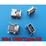Mini USB 5 Pinos Femea Socket SMT (Kit 5und) Pacote com 5 unidades