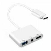 Hub USB tipo C para USB 3.0 P2 e USB tipo C Plug and Play compatível com Windows, Linux e MacOS