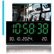 OIH-6236 Relógio de parede digital com data hora alarme e temperatur P4 5V 1A | Relógio de parede digital com data hora alarme e temperatur P4 5V 1A Relógio de parede digital com data hora alarme e temperatur P4 5V 1A