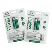 ON-2700AAA Onistek pilha recarregável AAA 600mAh com 2 unidades carregamento via USB-C, cabo incluso | Onistek pilha recarregável AAA 600mAh com 2 unidades carregamento via USB-C, cabo incluso Onistek pilha recarregável AAA 600mAh com 2 unidades carregamento via USB-C, cabo incluso