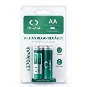 ON-2800AA Onistek pilha recarregável AA 2700mAh com 2 unidades | Onistek pilha recarregável AA 2700mAh com 2 unidades Onistek pilha recarregável AA 2700mAh com 2 unidades