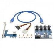 PCI-E1X-4PSWT-CRD Riser expander card PCIE x1 para 4x PCIE x1 USB 3.0 | Riser expander card PCIE x1 para 4x PCIE x1 USB 3.0 Riser expander card PCIE x1 para 4x PCIE x1 USB 3.0