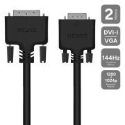 PDVM15-2 Pcyes cabo DVI-D para VGA 15 pinos 1024p 144hz 2 metros 28 AWG | Pcyes cabo DVI-D para VGA 15 pinos 1024p 144hz 2 metros 28 AWG Pcyes cabo DVI-D para VGA 15 pinos 1024p 144hz 2 metros 28 AWG