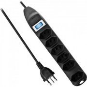 PST-101 Fortrek filtro de linha com 6 tomadas 10A NBR 1m preto com fusível | Fortrek filtro de linha com 6 tomadas 10A NBR 1m preto com fusível Fortrek filtro de linha com 6 tomadas 10A NBR 1m preto com fusível