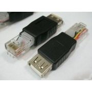 Female USB A Jack to Ethernet RJ45/8P8C Male Plug Co 