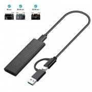 RTL9210B-OTG Case para SSD M.2 NVME e SATA USB 3.1 e USB tipo C Suporta M.2 M e M+B Key 2230/2242/2260/2280 | Case para SSD M.2 NVME e SATA USB 3.1 e USB tipo C Suporta M.2 M e M+B Key 2230/2242/2260/2280 Case para SSD M.2 NVME e SATA USB 3.1 e USB tipo C Suporta M.2 M e M+B Key 2230/2242/2260/2280