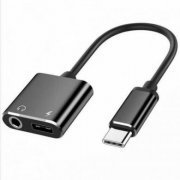 SX-ZJ7 Cabo adaptador USB-C fone de ouvido e carregador Para uso simultâneo de microfone, fone de ouvido e carregador | Cabo adaptador USB-C fone de ouvido e carregador Para uso simultâneo de microfone, fone de ouvido e carregador Cabo adaptador USB-C fone de ouvido e carregador Para uso simultâneo de microfone, fone de ouvido e carregador