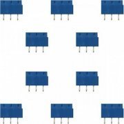 TL203V-03P Borne TL203 KRE 3 vias plástico azul 10mm (Kit 10x) Kit com 10 unidades | Borne TL203 KRE 3 vias plástico azul 10mm (Kit 10x) Kit com 10 unidades Borne TL203 KRE 3 vias plástico azul 10mm (Kit 10x) Kit com 10 unidades