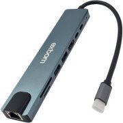 UDC-PHNR1008B Exbom Hub 8x1 USB-C 2x USB 3.0 2x USB-C HDMI RJ45 SD MicroSD 4K 60Hz, rede gigabit | Exbom Hub 8x1 USB-C 2x USB 3.0 2x USB-C HDMI RJ45 SD MicroSD 4K 60Hz, rede gigabit Exbom Hub 8x1 USB-C 2x USB 3.0 2x USB-C HDMI RJ45 SD MicroSD 4K 60Hz, rede gigabit