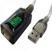 HITTO Cabo Extensor USB Ativo AM x AF 5 metros (Permite conexão em até 25mts, 5 cabos em cascata, sem nenhuma degradação de sinal)